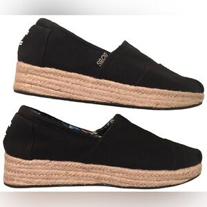 BOBS wedge canvas Skechers Black 7